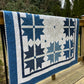 Handmade Baby Quilt - Adult Lap Quilt - Moda Blueprint Fabric 53"x53"