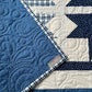 Handmade Baby Quilt - Adult Lap Quilt - Moda Blueprint Fabric 53"x53"