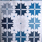 Handmade Baby Quilt, Adult Lap Quilt - Moda Blueprint Fabric 46"x46"