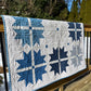 Handmade Baby Quilt, Adult Lap Quilt - Moda Blueprint Fabric 46"x46"