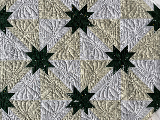 Christmas Baby Quilt - Handmade - Adult Lap Quilt, Custom Quilted - Heirloom - Ready to Ship