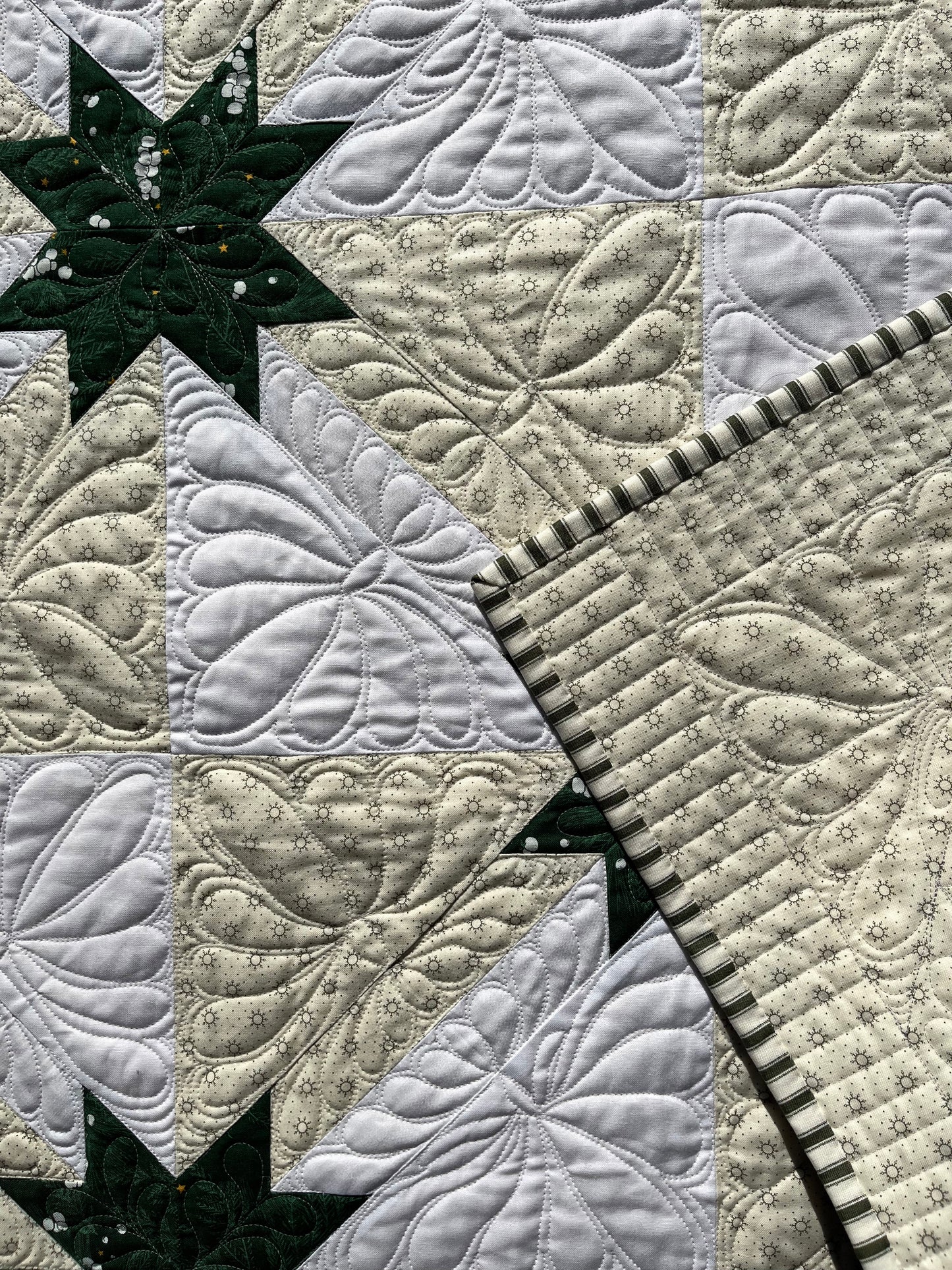 Christmas Baby Quilt - Handmade - Adult Lap Quilt, Custom Quilted - Heirloom - Ready to Ship