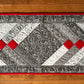 Handmade Table Runner - Grey and Red - Christmas, Holiday or Anytime Table Runner (15x57) Custom Quilted, Ready to Ship