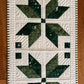 Christmas Table Runner - Green Star - Handmade, Custom Quilted - 15"x54" - Ready to Ship