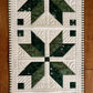 Christmas Table Runner - Green Star - Handmade, Custom Quilted - 15"x54" - Ready to Ship