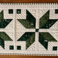 Christmas Table Runner - Green Star - Handmade, Custom Quilted - 15"x54" - Ready to Ship