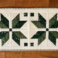 Christmas Table Runner - Green Star - Handmade, Custom Quilted - 15"x54" - Ready to Ship