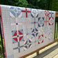 Handmade Quilt - Father's Day - July 4 - Americana - Lap/Small Throw Size (50.5x50.5)
