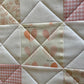 Handmade Baby Girl Quilt, Pink and White Patchwork Baby Girl Blanket (39x43) Ready to Ship!