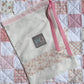 Handmade Baby Girl Quilt, Pink and White Patchwork Baby Girl Blanket (39x43) Ready to Ship!