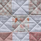 Handmade Baby Girl Quilt, Pink and White Patchwork Baby Girl Blanket (39x42.5) Great MOTHER'S DAY gift to new mom.  Ready to Ship!