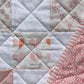 Handmade Baby Girl Quilt, Pink and White Patchwork Baby Girl Blanket (39x42.5) Great MOTHER'S DAY gift to new mom.  Ready to Ship!