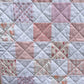 Handmade Baby Girl Quilt, Pink and White Patchwork Baby Girl Blanket (39x42.5) Great MOTHER'S DAY gift to new mom.  Ready to Ship!