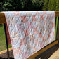 Handmade Baby Girl Quilt, Pink and White Patchwork Baby Girl Blanket (39x42.5) Great MOTHER'S DAY gift to new mom.  Ready to Ship!