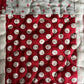 Christmas Baby Quilt (Grey Backing), Country Christmas Handmade Baby Blanket, Red, Grey, Cream, Ready to Ship