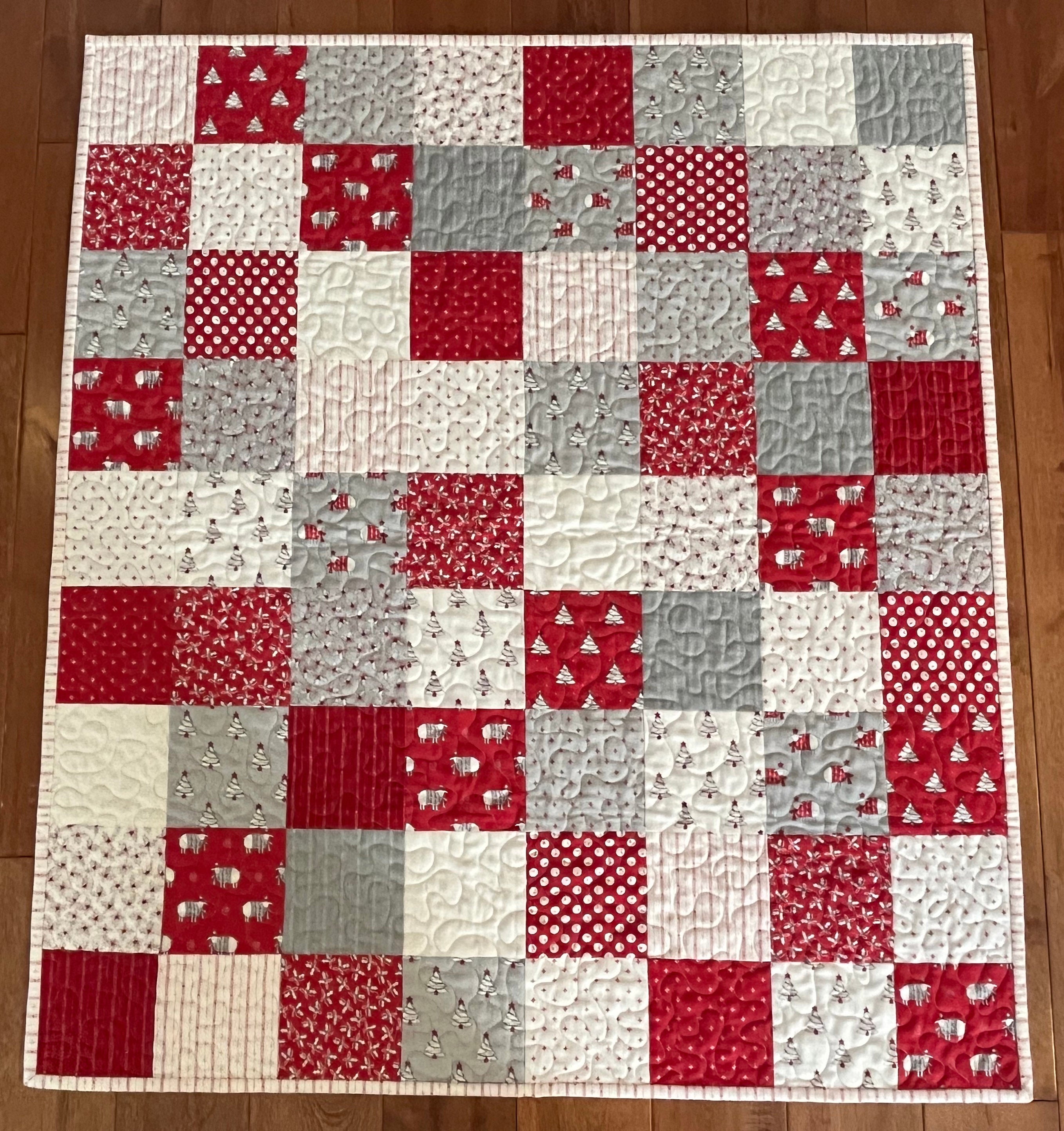 Handmade Christmas Quilt hotsell 48x62