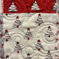 Handmade Christmas Baby Quilt - Whimsical Baby Blanket (36.5x41) Adult Lap Quilt, Red, Grey, Cream-Moda Country Christmas