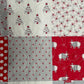 Handmade Christmas Baby Quilt - Whimsical Baby Blanket (36.5x41) Adult Lap Quilt, Red, Grey, Cream-Moda Country Christmas