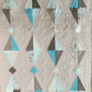 Handmade Baby Quilt, Table Topper, Wall Hanging, Adult Lap Quilt - Modern Grey & Turquoise Baby Blanket, One of a Kind (34.5x46.5) Ready to Ship!