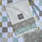 Handmade Baby Girl Quilt, Baby Girl Blanket (37"x43"), Grey Floral Back, Adult Lap Quilt, Ready to Ship!