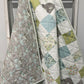 Handmade Baby Girl Quilt, Baby Girl Blanket (37"x43"), Grey Floral Back, Adult Lap Quilt, Ready to Ship!