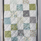 Handmade Aqua Floral Back Baby Girl Quilt, Baby Girl Blanket (37"x40")  Ready to Ship!