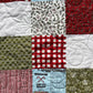 Handmade Christmas Baby Quilt - Patchwork Baby Blanket - Moda Emmitt & Ivy Fabric (36.5x41.5)