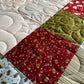 Handmade Christmas Baby Quilt - Patchwork Baby Blanket - Moda Emmitt & Ivy Fabric (36.5x41.5)