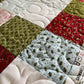Handmade Christmas Baby Quilt - Patchwork Baby Blanket - Moda Emmitt & Ivy Fabric (36.5x41.5)