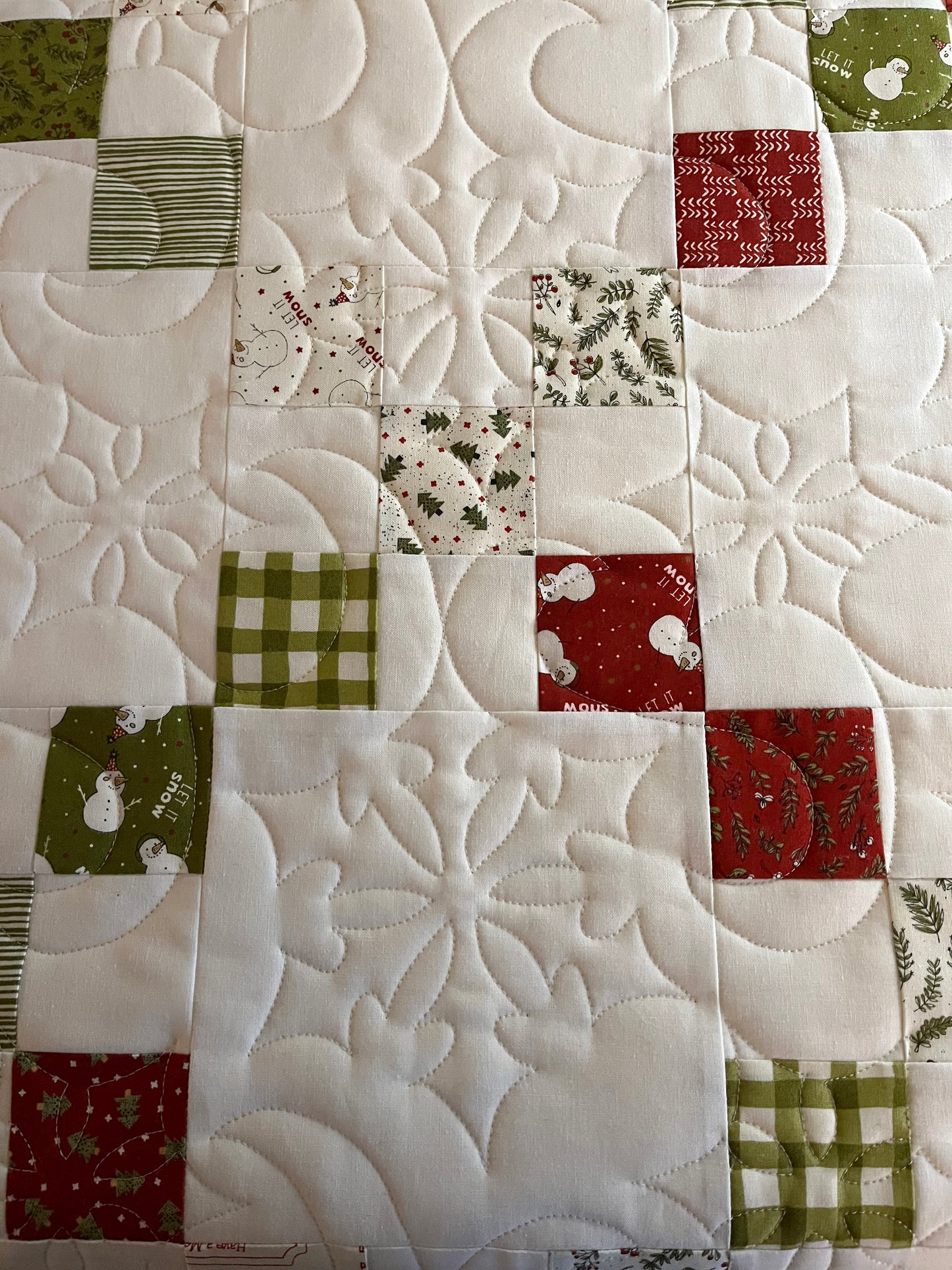 Christmas Handmade Baby Quilt, Throw, Lap Quilt - Moda Emmitt & Ivy by Sweetwater (48x59.5)