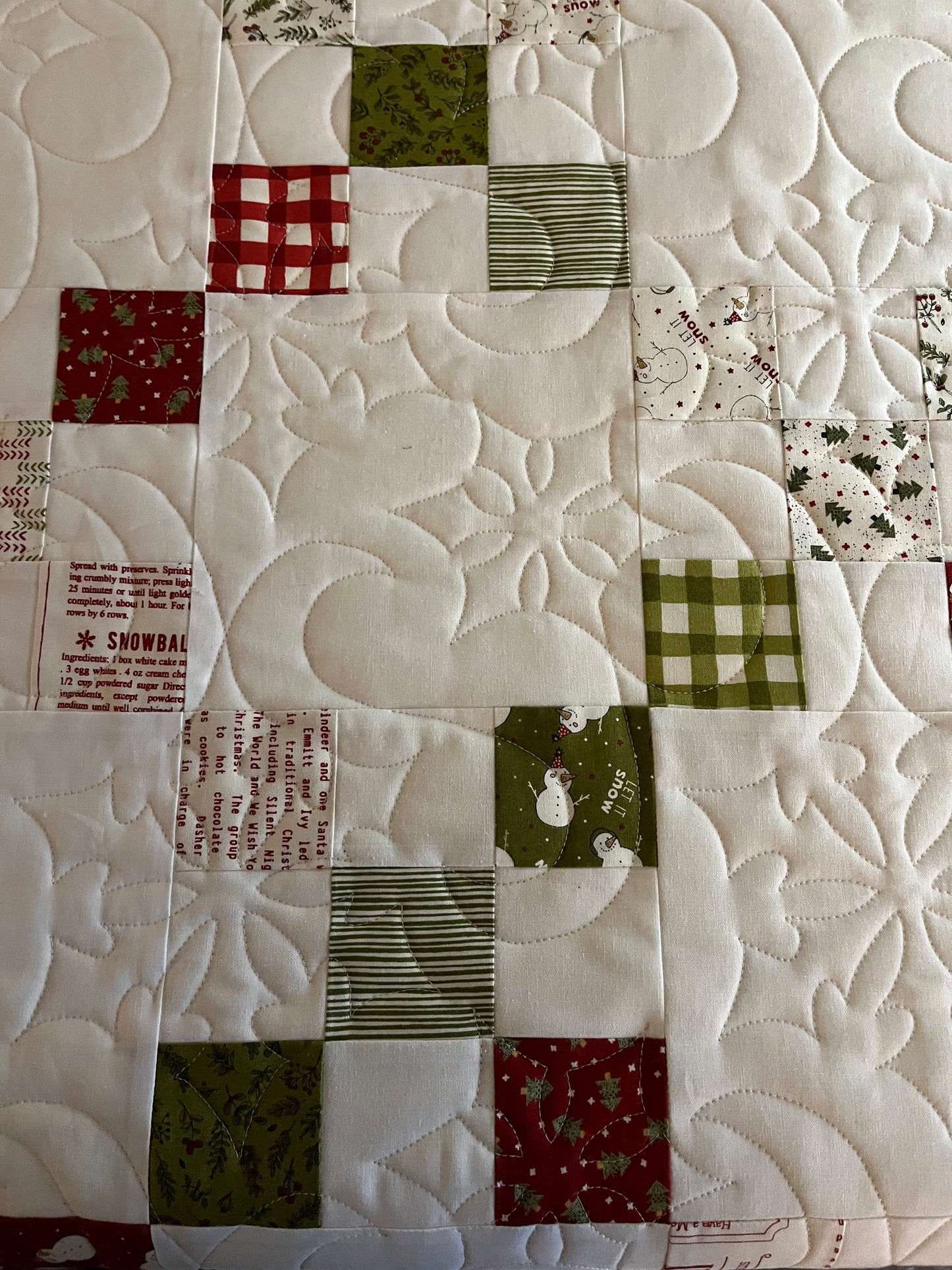 Christmas Handmade Baby Quilt, Throw, Lap Quilt - Moda Emmitt & Ivy by Sweetwater (48x59.5)