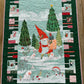 Christmas Handmade Baby Quilt - Baby's First Christmas Quilt, Enchanted Forest, Gnomes, Heirloom, Custom Quilted, Gender Neutral - Ready to Ship