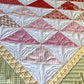 Handmade Baby Girl Quilt, Colorful Custom Quilted (38.5x42) FREE MATCHING BAG, Ready to Ship!