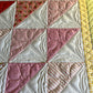 Handmade Baby Girl Quilt, Colorful Custom Quilted (38.5x42) FREE MATCHING BAG, Ready to Ship!