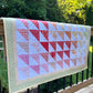 Handmade Baby Girl Quilt, Colorful Custom Quilted (38.5x42) FREE MATCHING BAG, Ready to Ship!