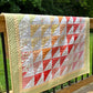 Handmade Baby Girl Quilt, Colorful Custom Quilted (38.5x42) FREE MATCHING BAG, Ready to Ship!