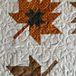 Handmade Fall Autumn Leaves Baby Quilt, Custom Baby Blanket, Table Topper, Wall Hanging (42x42)