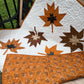 Handmade Fall Autumn Leaves Baby Quilt, Custom Baby Blanket, Table Topper, Wall Hanging (42x42)