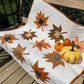 Handmade Fall Autumn Leaves Baby Quilt, Custom Baby Blanket, Table Topper, Wall Hanging (42x42)