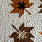 Handmade Fall Autumn Leaves Baby Quilt, Custom Baby Blanket, Table Topper, Wall Hanging (42x42)