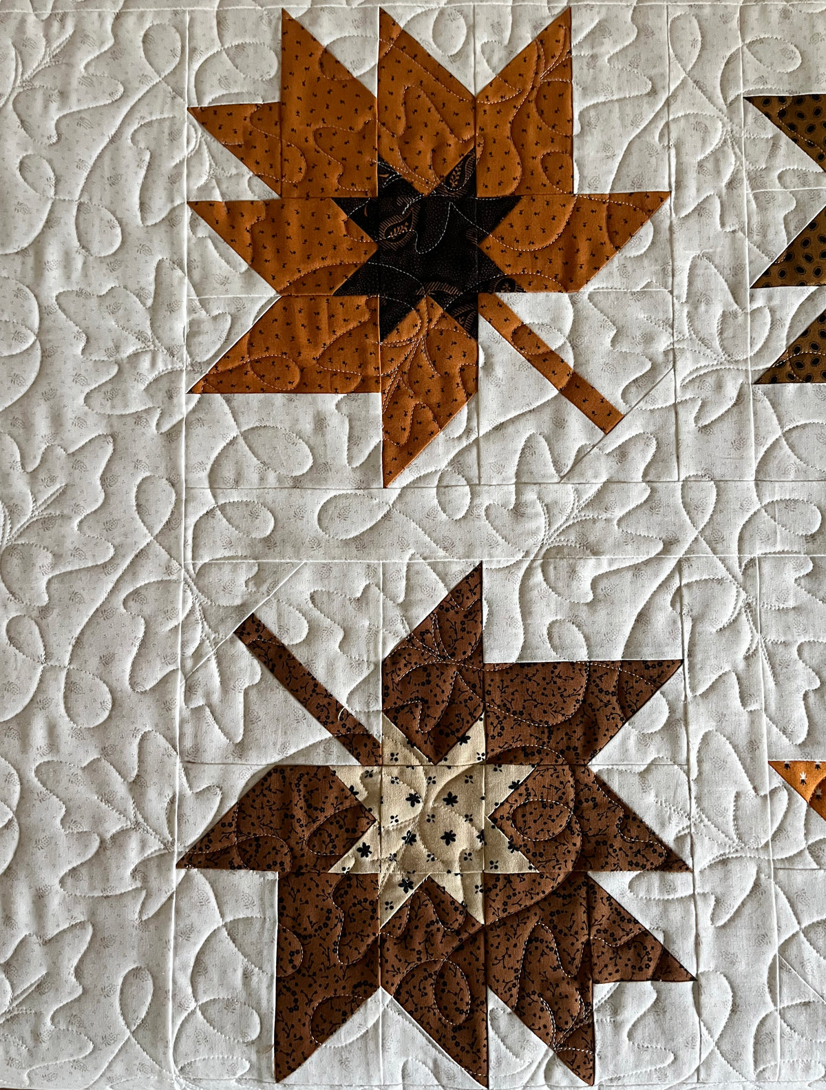 Handmade Fall Autumn Leaves Baby Quilt, Custom Baby Blanket, Table Topper, Wall Hanging (42x42)