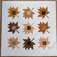 Handmade Fall, Autumn Leaves Baby Quilt, Fall Thanksgiving Table Topper, Wall Hanging, Adult Lap Quilt (42x42) Ready to Ship!