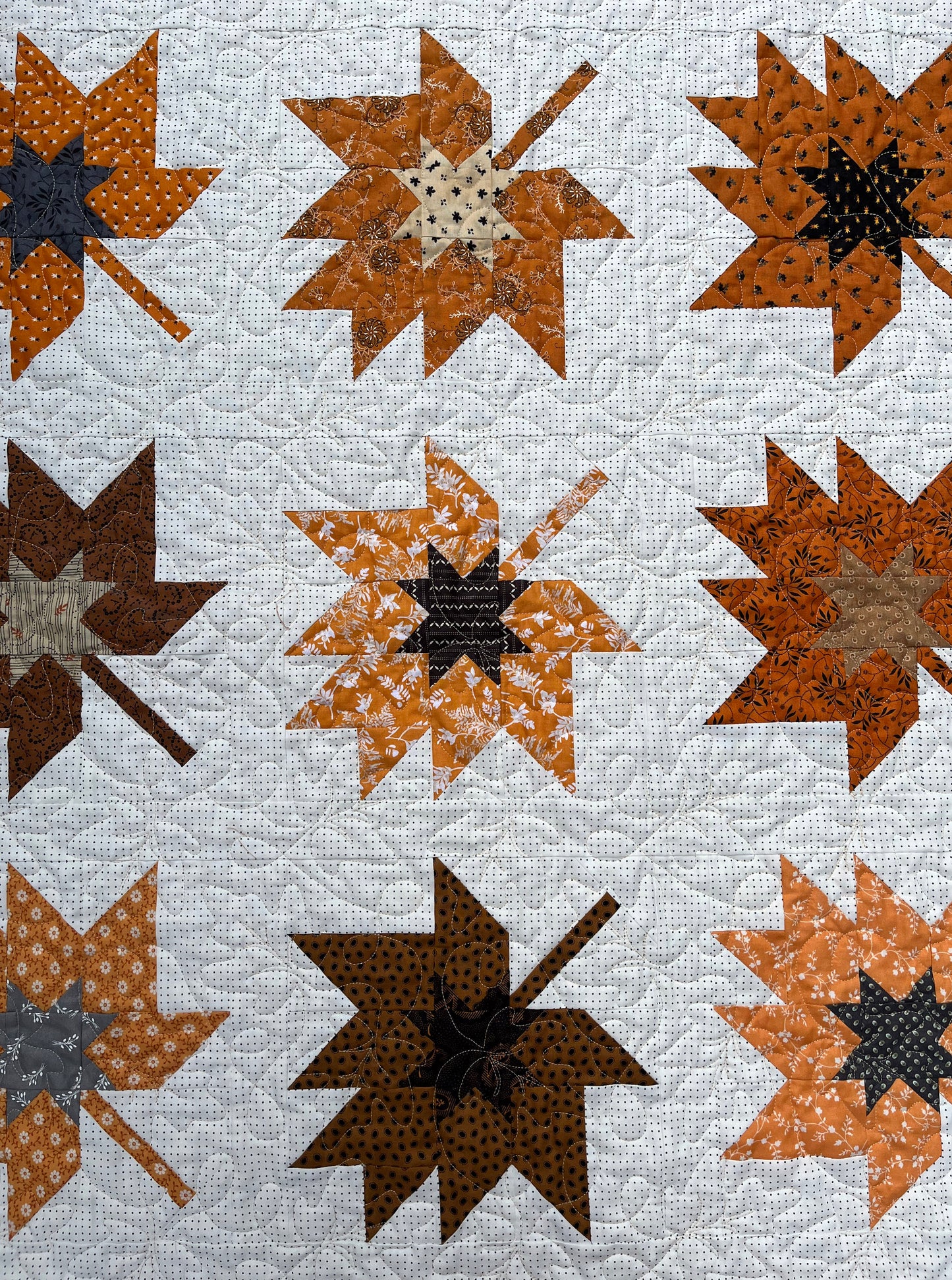 Handmade Fall, Autumn Leaves Baby Quilt, Fall Thanksgiving Table Topper, Wall Hanging, Adult Lap Quilt (42x42) Ready to Ship!