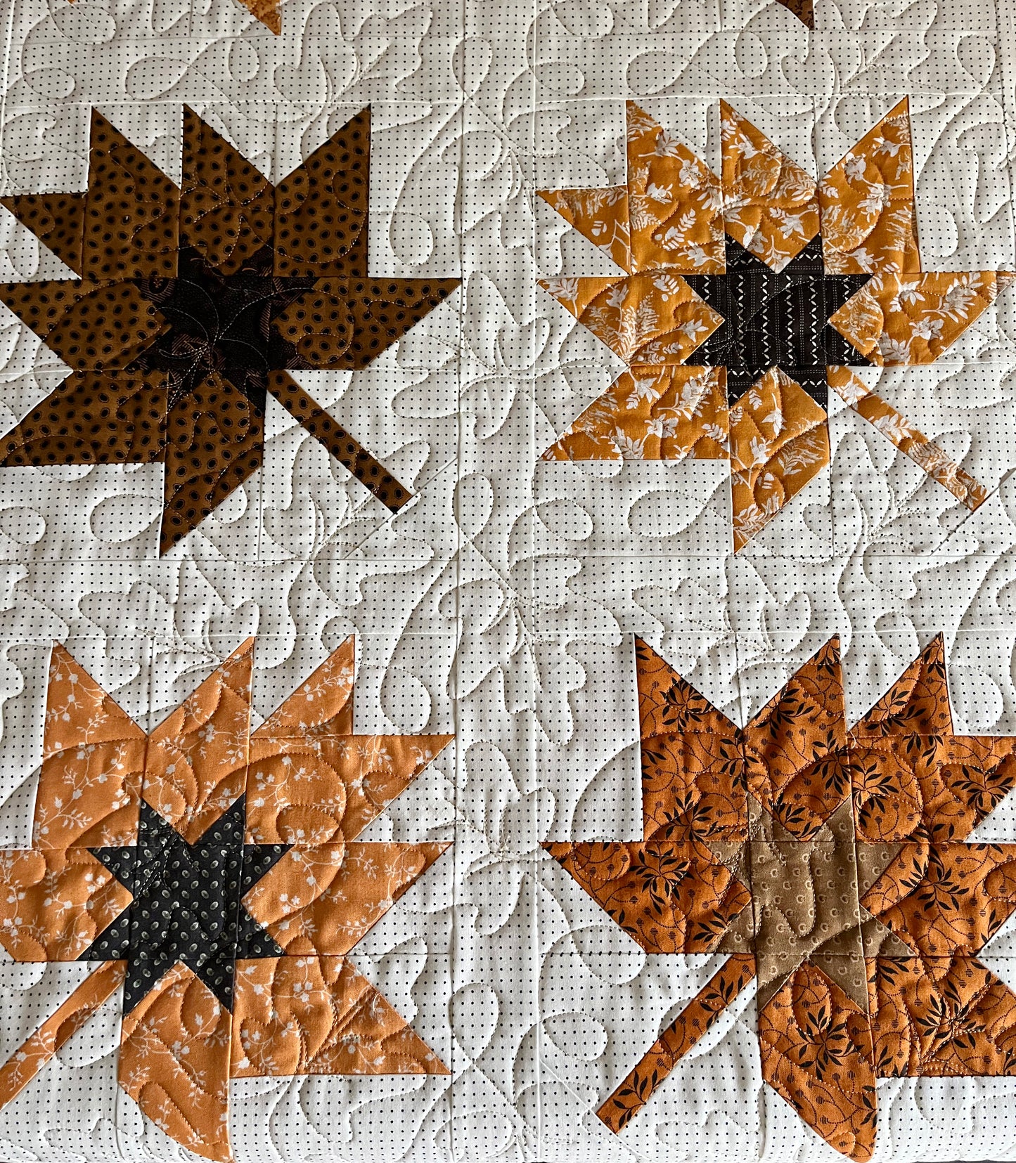 Handmade Fall, Autumn Leaves Baby Quilt, Fall Thanksgiving Table Topper, Wall Hanging, Adult Lap Quilt (42x42) Ready to Ship!