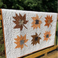 Handmade Fall, Autumn Leaves Baby Quilt, Fall Thanksgiving Table Topper, Wall Hanging, Adult Lap Quilt (42x42) Ready to Ship!