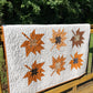 Handmade Fall, Autumn Leaves Baby Quilt, Fall Thanksgiving Table Topper, Wall Hanging, Adult Lap Quilt (42x42) Ready to Ship!