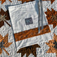 Handmade Fall, Autumn Leaves Baby Quilt, Fall Thanksgiving Table Topper, Wall Hanging, Adult Lap Quilt (42x42) Ready to Ship!