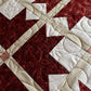Old Fashioned Handmade Christmas Quilt - Garnet/Burgundy Colors - Baby, Lap, Throw (45x45)