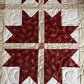 Old Fashioned Handmade Christmas Quilt - Garnet/Burgundy Colors - Baby, Lap, Throw (45x45)