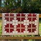 Old Fashioned Handmade Christmas Quilt - Garnet/Burgundy Colors - Baby, Lap, Throw (45x45)